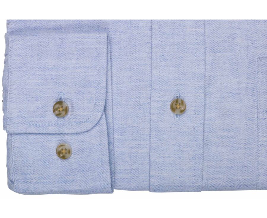 Camisa hombre franela azul cielo - ROD