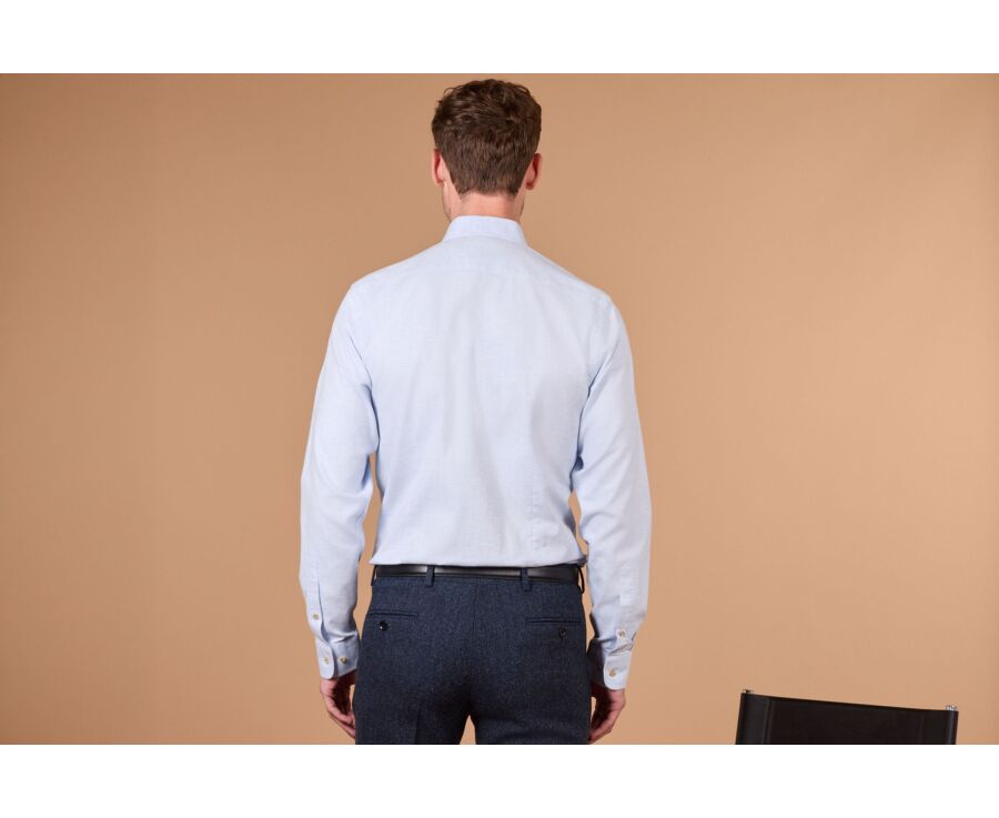 Camisa hombre franela azul cielo - ROD