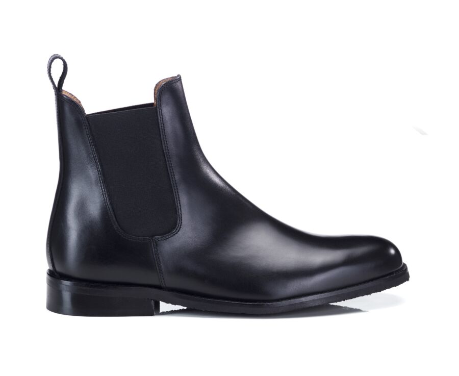 Chelsea boot hombre cuero negro - FLAGER CLASSIC GOMME