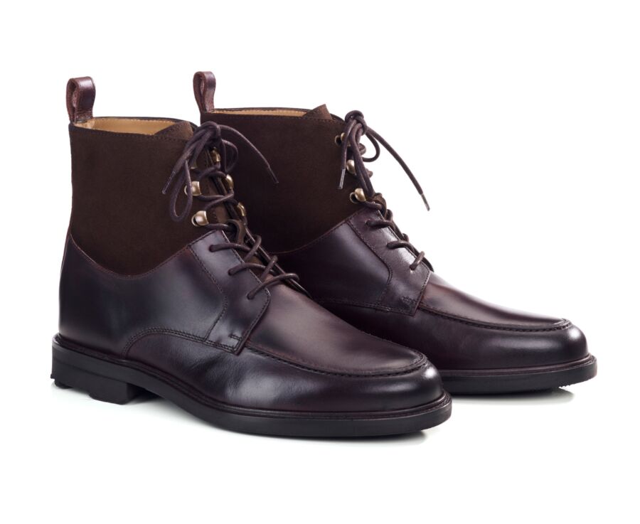 Derby boot hombre cuero pull-up chocolate - HUDSON HIGH II GOMME COUNTRY