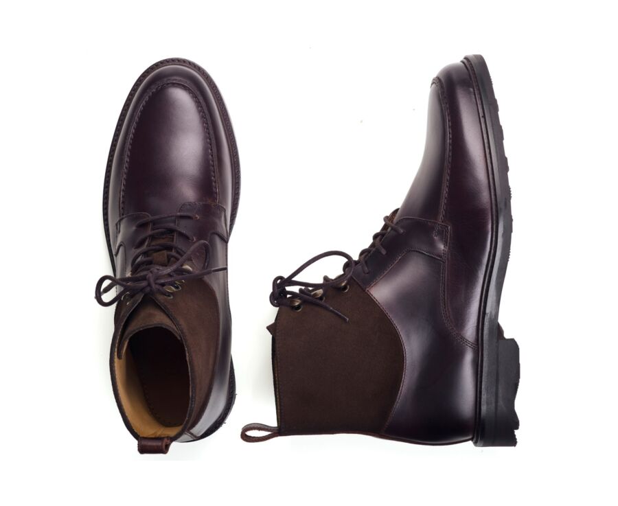 Derby boot hombre cuero pull-up chocolate - HUDSON HIGH II GOMME COUNTRY