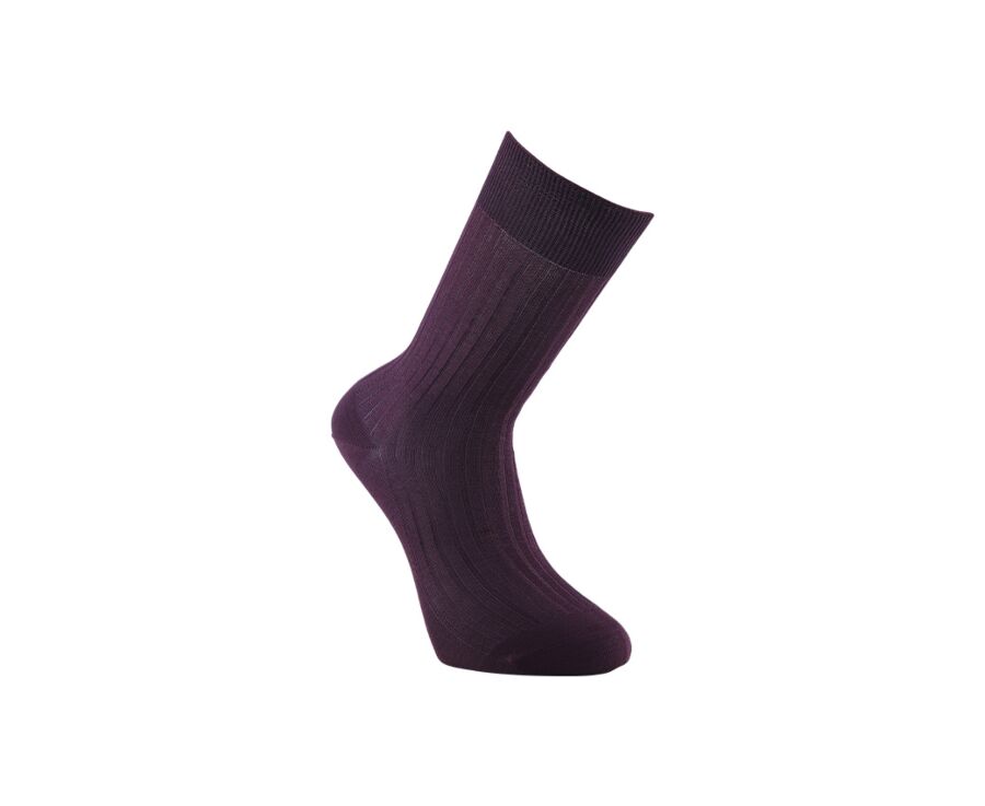Calcetines en canale Hilo de Escocia para hombre Burdeos