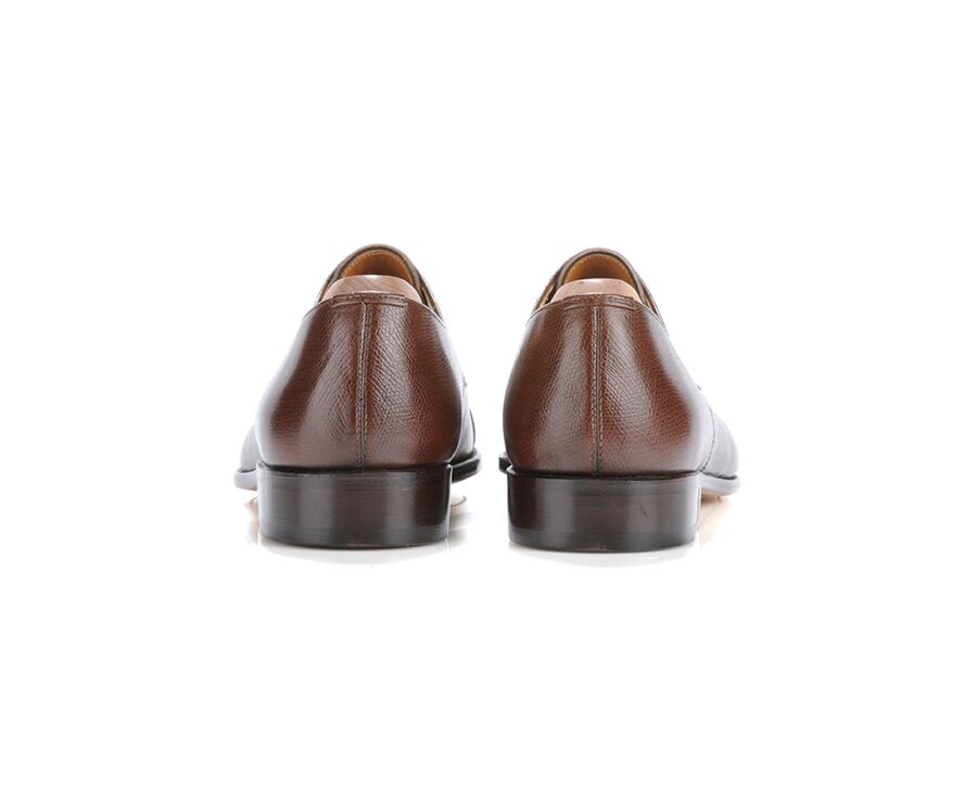 Zapatos derby de hombre Castaño granulado con suela de cuero - MAYFAIR CLASSIC