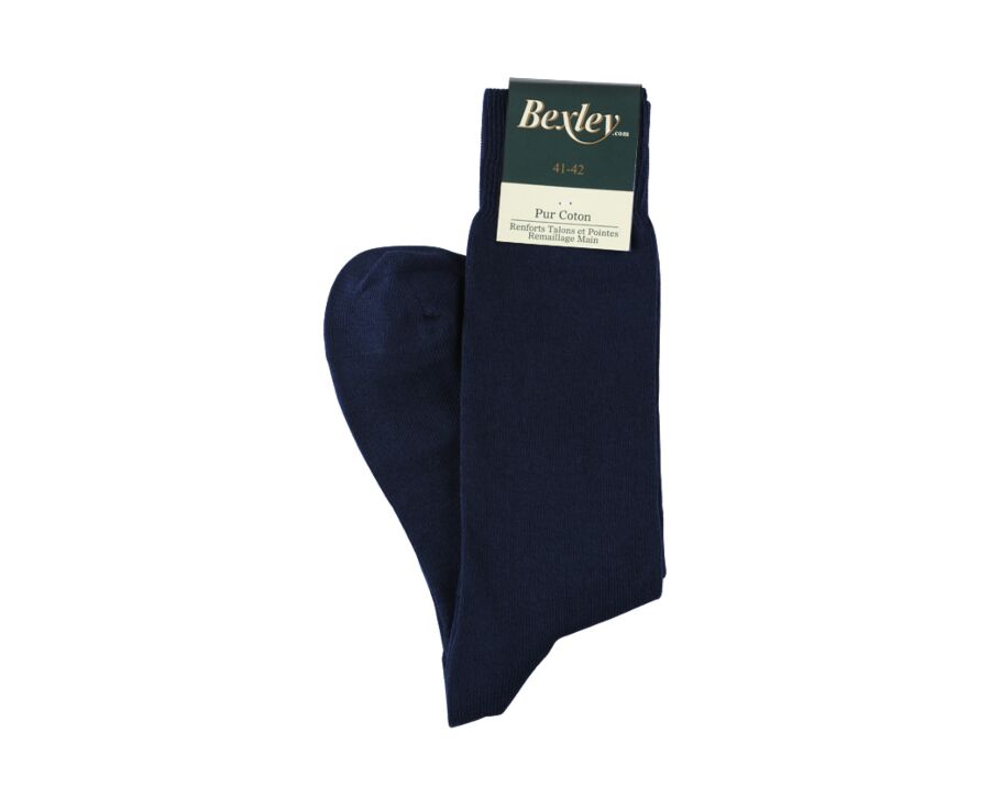 Calcetines de algodón grueso para hombre Azul marino