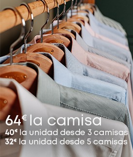Colección de camisas Bexley en percha, varios colores