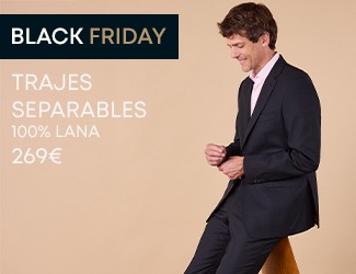 Traje separable lana negra Black Friday