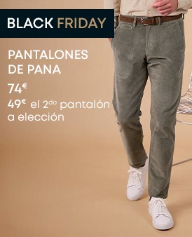 Pantalones terciopelo para hombre con diseño discreto