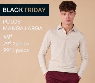 : Polo beige de manga larga – Black Friday
