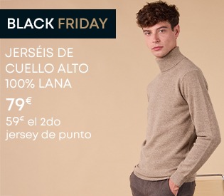Jersey de lana cuello alto, oferta Black Friday