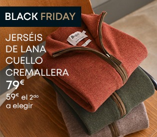 Jerséis de lana con cremallera, promoción Black Friday