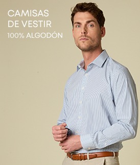 Camisa formal 100% algodón para hombre