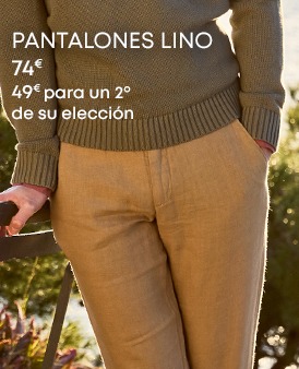 Hombre con pantalón de lino beige – Oferta pantalones de lino