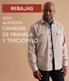 Camisa casual de franela y pana 100% algodón para hombre