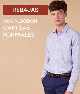 Camisa formal 100% algodón para hombre