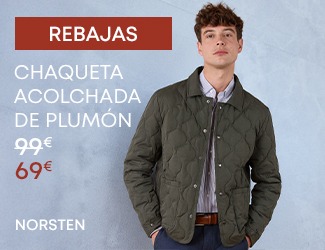 Hombre con chaqueta acolchada ligera