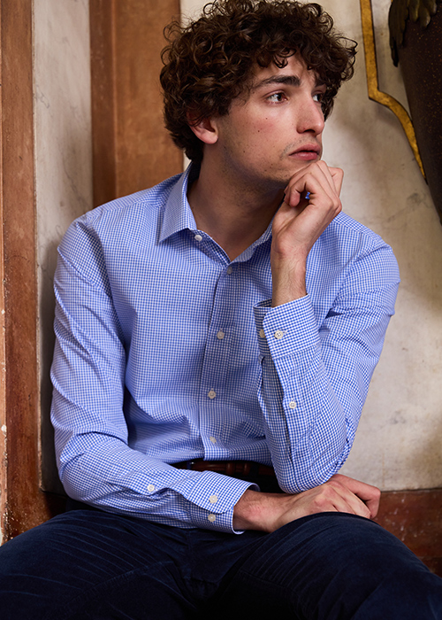 Camisa ajustada a cuadros