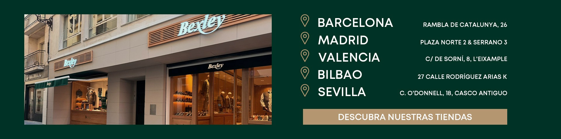 Tiendas Bexley en Espana