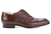 Sweet chestnut grained leather Men's Oxford shoes - Leather outsole - BRISBURY