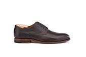 Grained Chocolate Derby Shoes - Leather outsole - HILPERTON