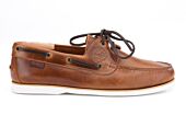 Brown Cognac Leather Boat Shoes - TRAWLER