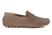 Taupe Men's Driving Moccasins - BISCAYNE