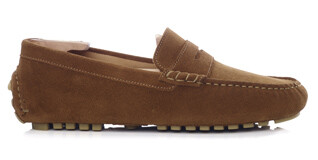 Men's Caramel Suede Driving shoes - FERGUSON