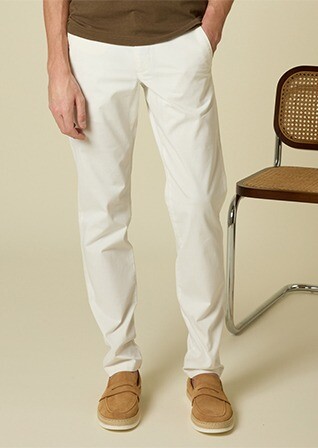 Men's chino trousers Off-white - KYRK
