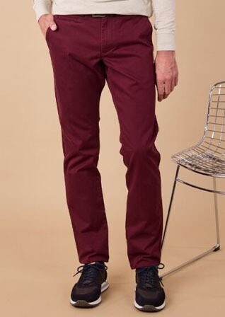 Burgundy Chino trousers for men - NIGEL II