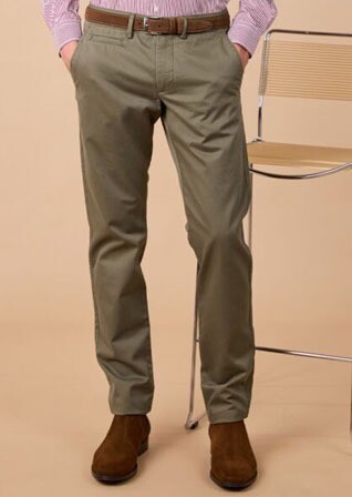 Light Khaki Chino trousers for men - NIGEL II