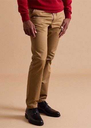 Dark Camel Chino trousers for men - NIGEL II