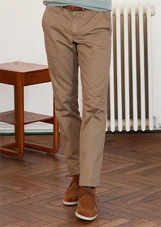 Taupe Clair Chino trousers for men - NIGEL II
