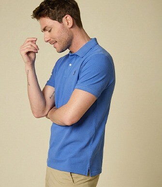 Denim Blue Men's polo shirt - ANDY II