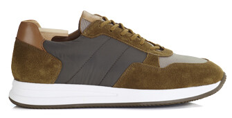 Chamois and Khaki Men's Trainers - NIRRANDA