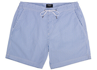 Men’s soft blue and white striped swim shorts - BRENTAN