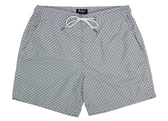 Men’s sage green patterned swim shorts - BRENTAN