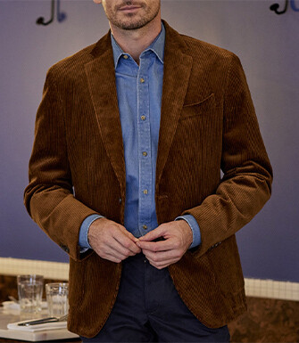 Hazelnut Corduroy Blazer - LÉANDRUS