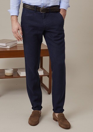 Navy Men's chinos - KYLSON