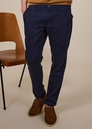 Men's chino trousers Navy Blue - KELVIN