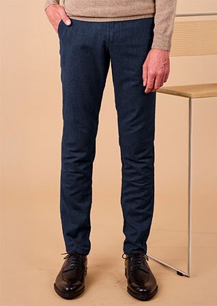 Men's Chino Trousers – Heather Navy - NEIL