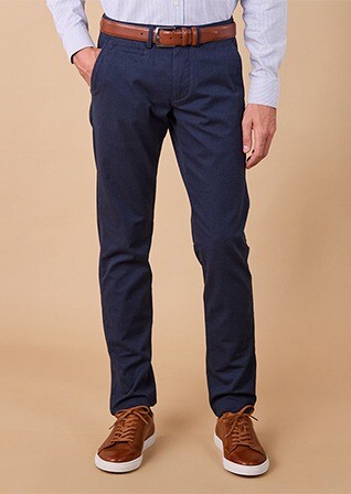 Men's Chino – Navy Herringbone - JORDEN