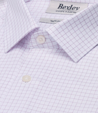 Men's checked red and white shirt - DORIMOND CLASSIC