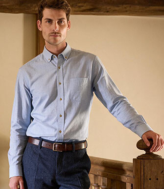 Men's light blue flannel shirt - ROD