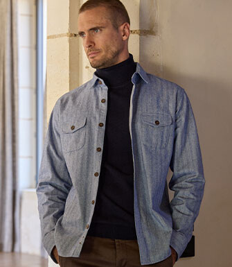 Men's herringbone overshirt - JOSBERT