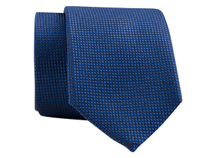 Men's blue diamond weave silk tie