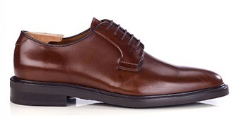 Men's Italian patina calf leather derby - FLEMINGSTON GOMME