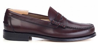 Men's burgundy penny loafer - YALE