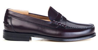 Men's dark burgundy penny loafer - YALE