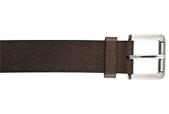 Men's Chocolate Leather Belt - WESTWOOD SILVER