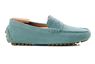 Green Mint Suade Men's Driving Moccassins - FERGUSON