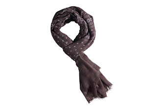 Brown with grey printed pattern